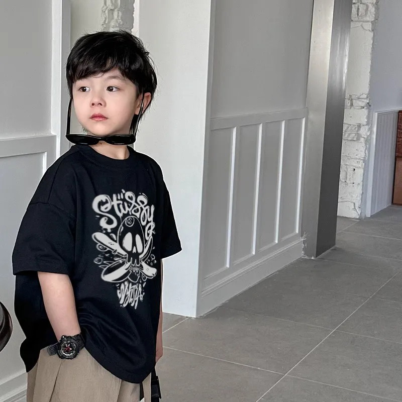 【90-160cm】絶対カッコイイ トレンド  ファッション  着心地良い 男の子  半袖 Ｔシャツ