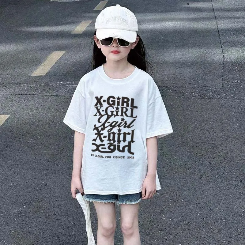 【90-160cm】コンフォート感抜群 大人気 アルファベット 着やすい 女の子 半袖 Ｔシャツ